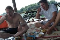 Lunchtime on the Raft